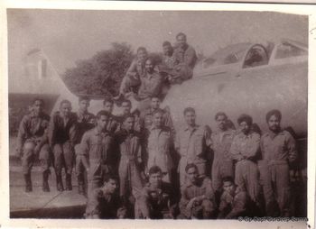 Squadron pilots with CO, Sqn Ldr O N Wadhawan