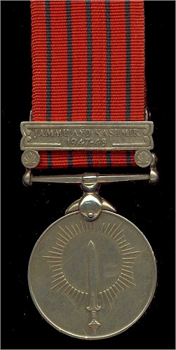The General Service Medal 1947-48 with the Jammu and Kashmir Clasp